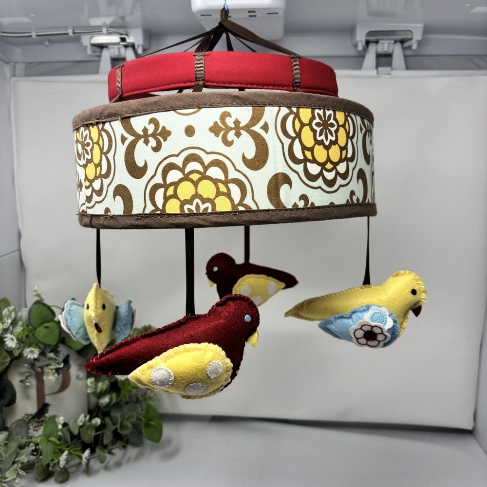 COCALO COUTURE Delilah Baby Crib Mobile Hanging Only Birds‎ Paisley Print